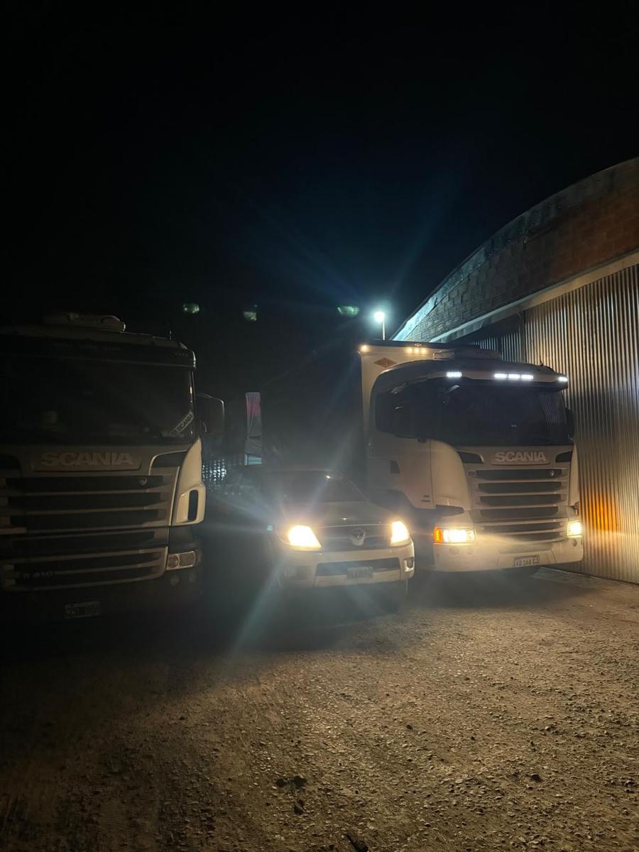 De noche, listos para salir